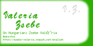 valeria zsebe business card